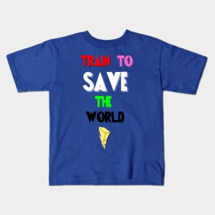 Power Rangers Train to save the world! Kids T-Shirt